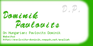 dominik pavlovits business card